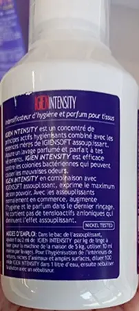 Foto do aviso oficial: Rampi Igien intensity Lavanderia higiene e perfume líquido — risco: Químico