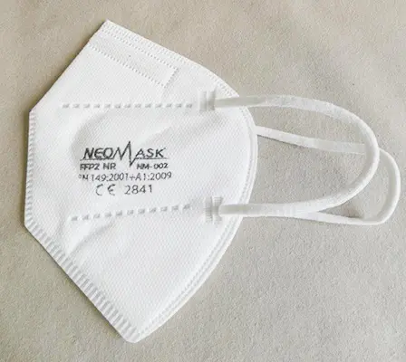 Foto uit de officiële melding: NeoMask NEOMASK FFP2 NR Protective mask Atemschutzmaske Het masker van het deeltjefilter — risico: Gezondheidsrisico/overige