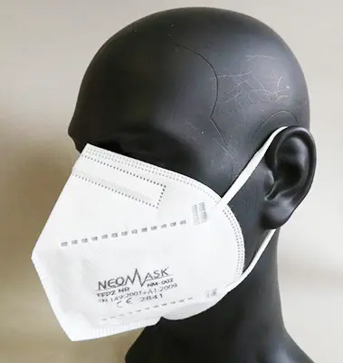 Foto uit de officiële melding: NeoMask NEOMASK FFP2 NR Protective mask Atemschutzmaske Het masker van het deeltjefilter — risico: Gezondheidsrisico/overige