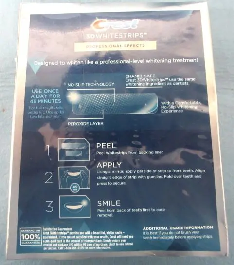 Photo de l’avis officiel: Crest Crest® 3D WHITESTRIPS Bandes de blanchiment des dents — risque: Risque chimique