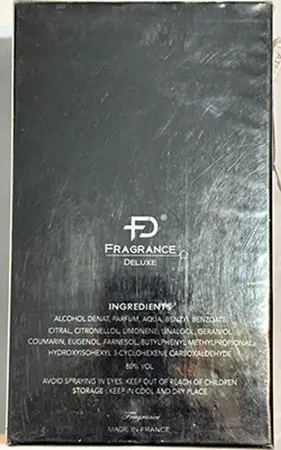 Photo de l’avis officiel: Fragrance Deluxe Hot Couture Eau de parfum — risque: Risque chimique