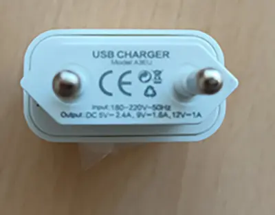 Foto do aviso oficial: Dudao DUDAO Carregador USB — risco: Choque elétrico (A12/00984/23)