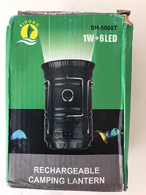 Photo de l’avis officiel: Lilys Camping light Lumière de camping noire — risque: Risque chimique & Environnement