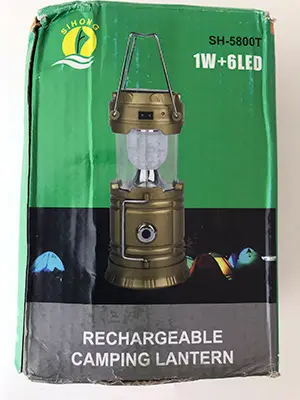 Photo de l’avis officiel: Lilys Camping light Lumière de camping noire — risque: Risque chimique & Environnement