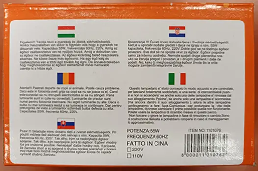 Foto do aviso oficial: LED MIX color bulbs Corrente de iluminação — risco: Choque elétrico