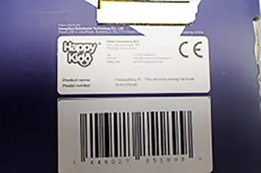 Photo from the official notice: Happy Kiddo HappyBag - the sensory swing for kids! — strangulation risk