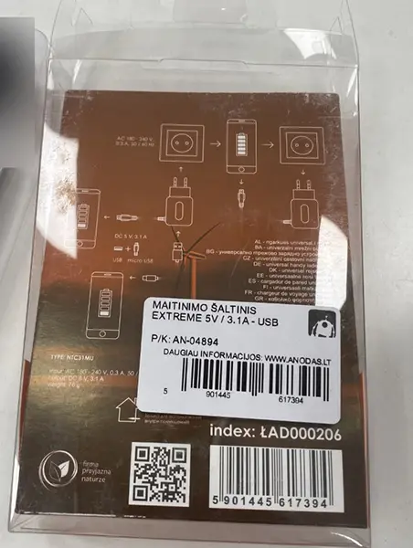 Photo de l’avis officiel: Extreme style Chargeur USB — risque: Choc électrique