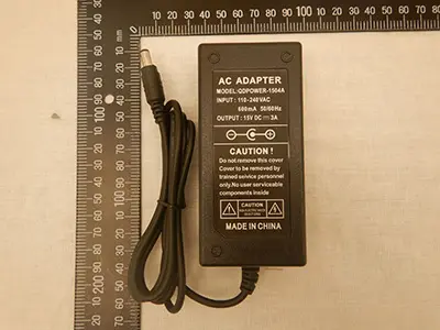 Photo from the official notice: Audiodesign pro active speaker — electric shock risk