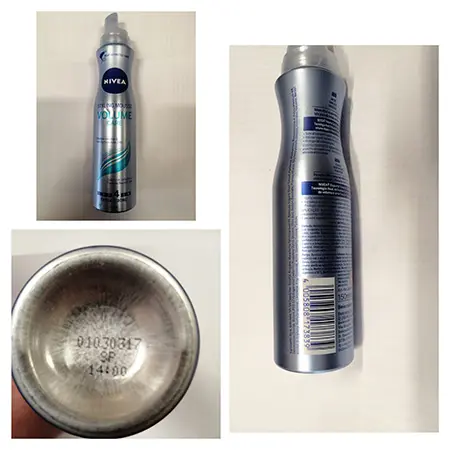 Photo de l’avis officiel: Nivea STYLING MOUSSE VOLUME CARE Mousse capillaire — risque: Risque chimique