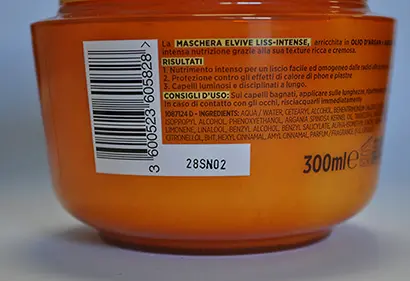 Zdjęcie z oficjalnego zgłoszenia: Elvive by L'OREAL PARIS Liss intense maschera disciplinate Maska do włosów — ryzyko: Chemiczne