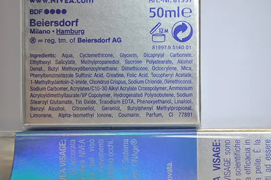 Foto dell’avviso ufficiale: Nivea Nivea visage DNAge Crema viso — rischio: Rischio chimico
