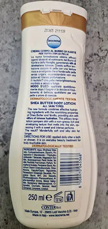 Foto dell’avviso ufficiale: Leocrema Crema corpo al burro di karitè Crema per il corpo — rischio: Rischio chimico