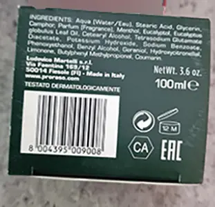 Photo de l’avis officiel: PRORASO Proraso Crème à raser — risque: Risque chimique