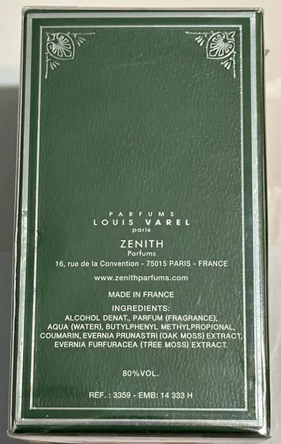 Photo de l’avis officiel: Louis Varel Extreme Patchouli Parfum — risque: Risque chimique