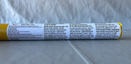 Photo from the official notice: Fyrværkerieksperten a/s Værktøjskasse 9 fireworks — burns & injuries risk