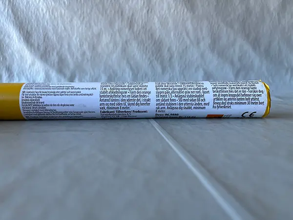 Photo from the official notice: Fyrværkerieksperten a/s Værktøjskasse 9 fireworks — burns & injuries risk