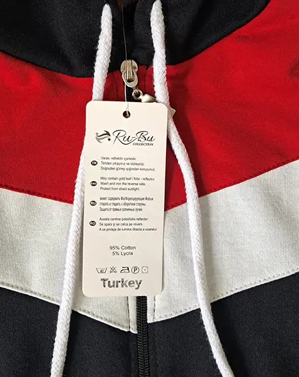 Foto do aviso oficial: Ru-Bu Collection Capuz de crianças — risco: Ferimentos & Estrangulamento