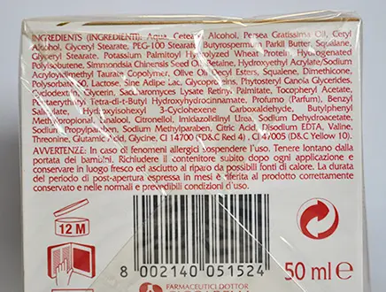 Foto dell’avviso ufficiale: CERA DI CUPRA Pelli mature cera di cupra Crema viso — rischio: Rischio chimico