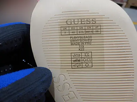 Photo de l’avis officiel: Guess EAC Chaussures — risque: Risque chimique