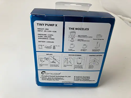Foto dell’avviso ufficiale: Flextailgear Tiny Pump X Pompa di aria — rischio: Rischio chimico & Ambiente