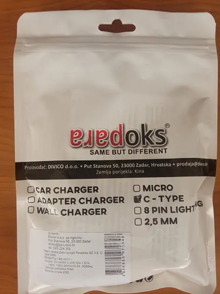 Photo de l’avis officiel: Paradoks Chargeur USB — risque: Choc électrique