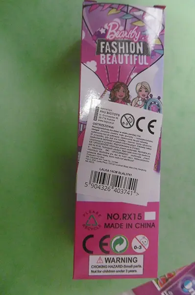 Foto dell’avviso ufficiale: Beauty FASHION BEAUTIFUL Bambola di plastica — rischio: Rischio chimico