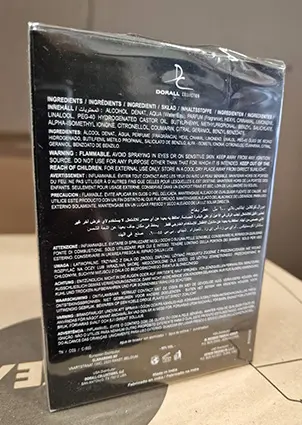 Photo de l’avis officiel: DORALL Collection ENTICE PLAY Eau de toilette — risque: Risque chimique