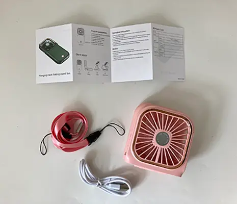 Photo from the official notice: Foldable mini fan — environment risk