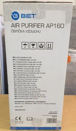 Foto do aviso oficial: BIET Air Purifier AP 160 Purificador de ar — risco: Choque elétrico