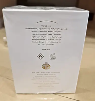Photo de l’avis officiel: REAL TIME FINE GOLD 999.9 Parfum — risque: Risque chimique