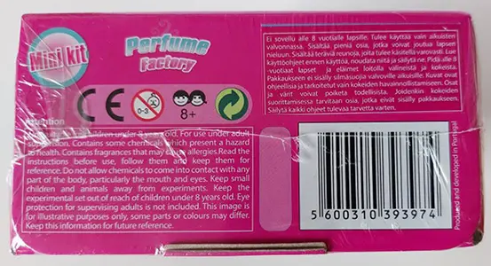 Foto dell’avviso ufficiale: Science4You Perfume Factory Kit profumo — rischio: Rischio chimico
