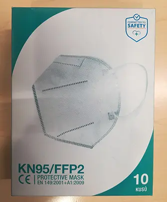 Photo from the official notice: KN95/FFP2 particle filter mask — microbiological risk