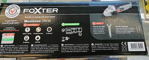 Foto do aviso oficial: Foxter FOXTER S1M-DD17-125 Afiadora angular — risco: Cortes