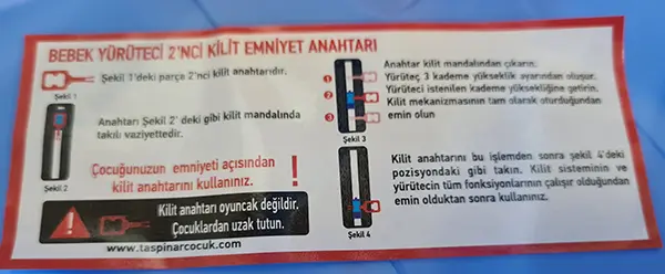 Foto aus der offiziellen Meldung: Hibaby Hibaby Inklapbare Loopstoel Met Speelset Baby-Wanderer — Risiko: Verletzungen