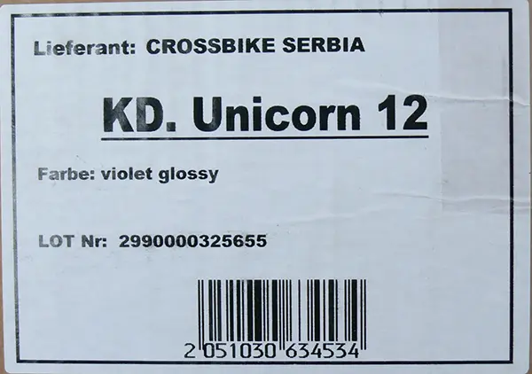 Photo de l’avis officiel: X-FACT / crossbike (on the packaging) Vélo pour enfants — risque: Blessures
