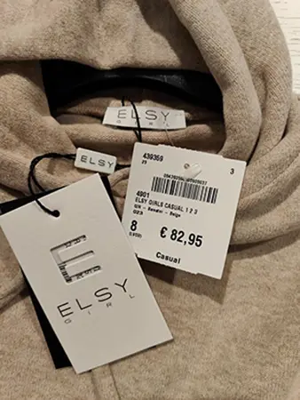 Photo de l’avis officiel: ELSY GIRL Elsy girls casual 1 2 3 sweater - beige Sweat à capuche pour enfants — risque: Etranglement