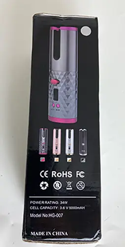 Photo de l’avis officiel: Cordless automatic curler Boucleur de cheveux — risque: Risque chimique & Environnement