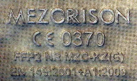 Foto uit de officiële melding: Mezorrison Health Science &amp; technology (Shenzen) Co., Ltd. Deeltjesfiltermasker — risico: Gezondheidsrisico/overige