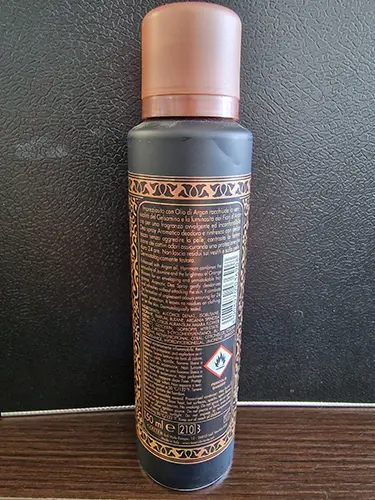 Photo de l’avis officiel: Tesori d'Oriente Tesori D'Oriente Hammam Spray déodorant — risque: Risque chimique