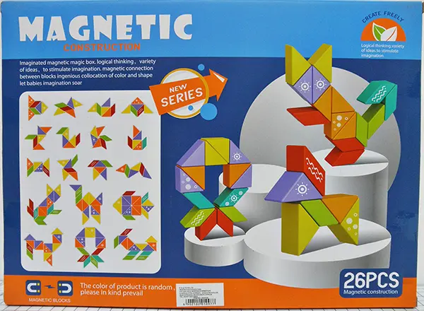 Foto do aviso oficial: Magnetic Construction Blocks Conjunto magnético do edifício — risco: Engasgamento & Ferimentos