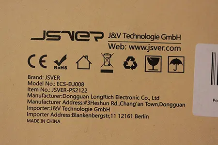Foto do aviso oficial: JSVER Power strip Chumbo da extensão — risco: Choque elétrico