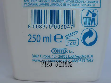 Photo de l’avis officiel: Vidal Vidal doccia schiuma Mousse de douche — risque: Risque chimique (A12/01442/23)