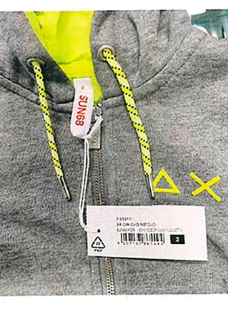 Foto aus der offiziellen Meldung: SUN68 Kinder-Sweatshirt — Risiko: Verletzungen & Strangulierung