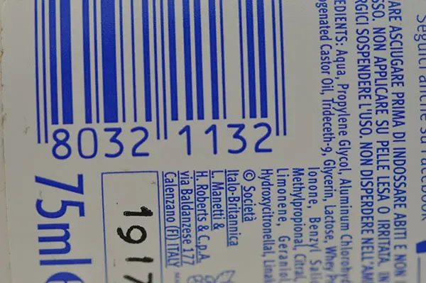 Photo de l’avis officiel: BOROTALCO Invisible fresh Déodorant par pulvérisation — risque: Risque chimique