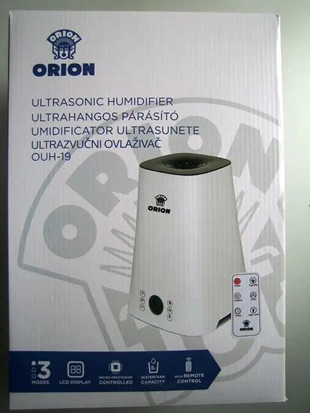 Foto aus der offiziellen Meldung: Orion Ultrasonic humidifier / Ultrahagos párásító Luftbefeuchter — Risiko: Mikrobiologisches Risiko