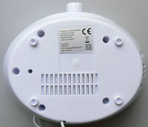 Photo de l’avis officiel: Vivamax Ultrasonic air humidifier Humidificateur d’air — risque: Risque microbiologique