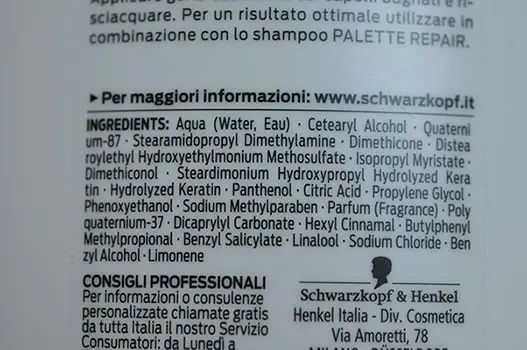 Foto dell’avviso ufficiale: Schwarzkopf Palette Balsamo per capelli — rischio: Rischio chimico
