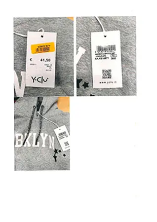 Photo de l’avis officiel: Y-Clù BKLYN Sweat-shirt pour enfants — risque: Blessures & Etranglement