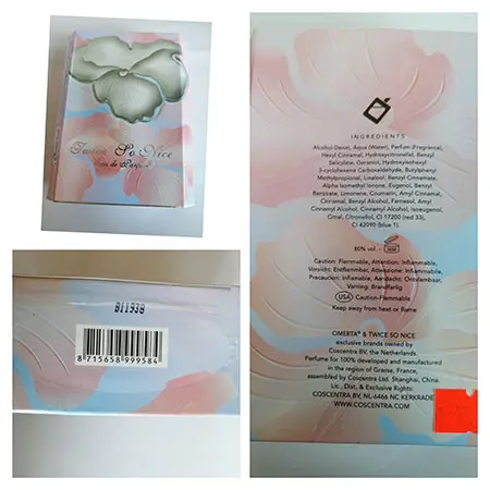 Photo de l’avis officiel: OMERTA® &amp; TWICE SO NICE Twice so nice Parfum — risque: Risque chimique
