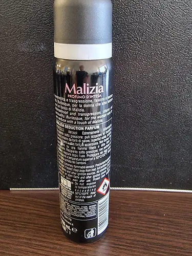 Photo de l’avis officiel: Malizia Malizia Profumo D'Intesa Burlesque Spray déodorant — risque: Risque chimique